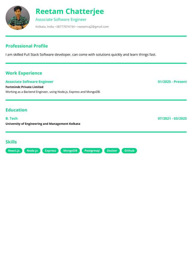 Resume Preview